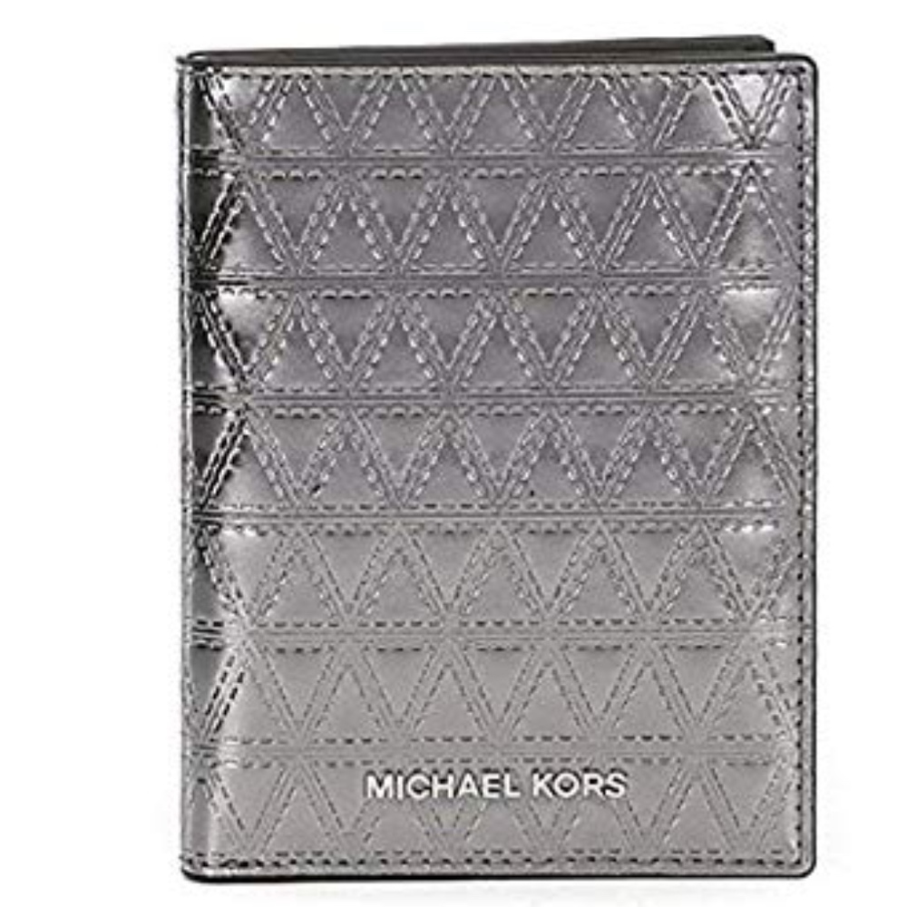 Michael Kors Passport Wallet Leather-Gunmetal